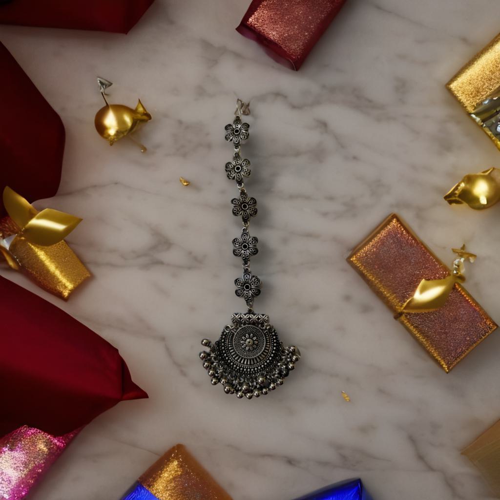 Padmaroop (PID-103)- Oxidised Maang Tikka