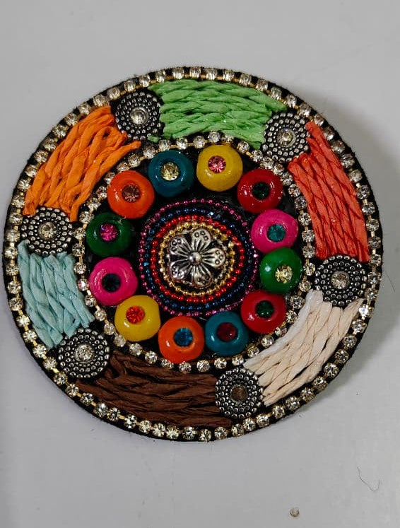 Hair Brooch Rounded multi-colour -PC 1