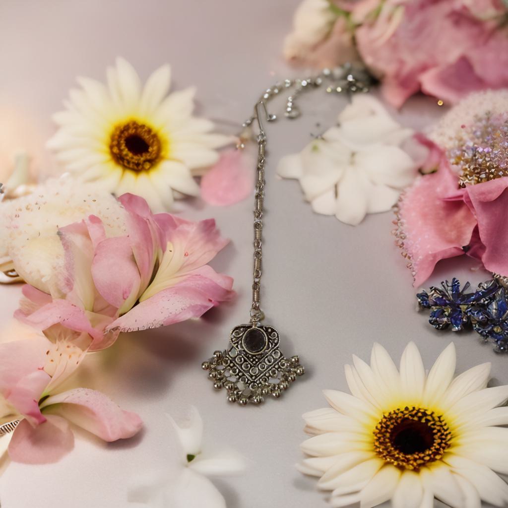 Padmaroop (PID-107) - Oxidised Maang Tikka