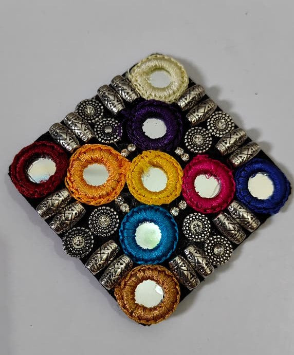 Hair Brooch -PC3 -Diamond Shaped Multicolored